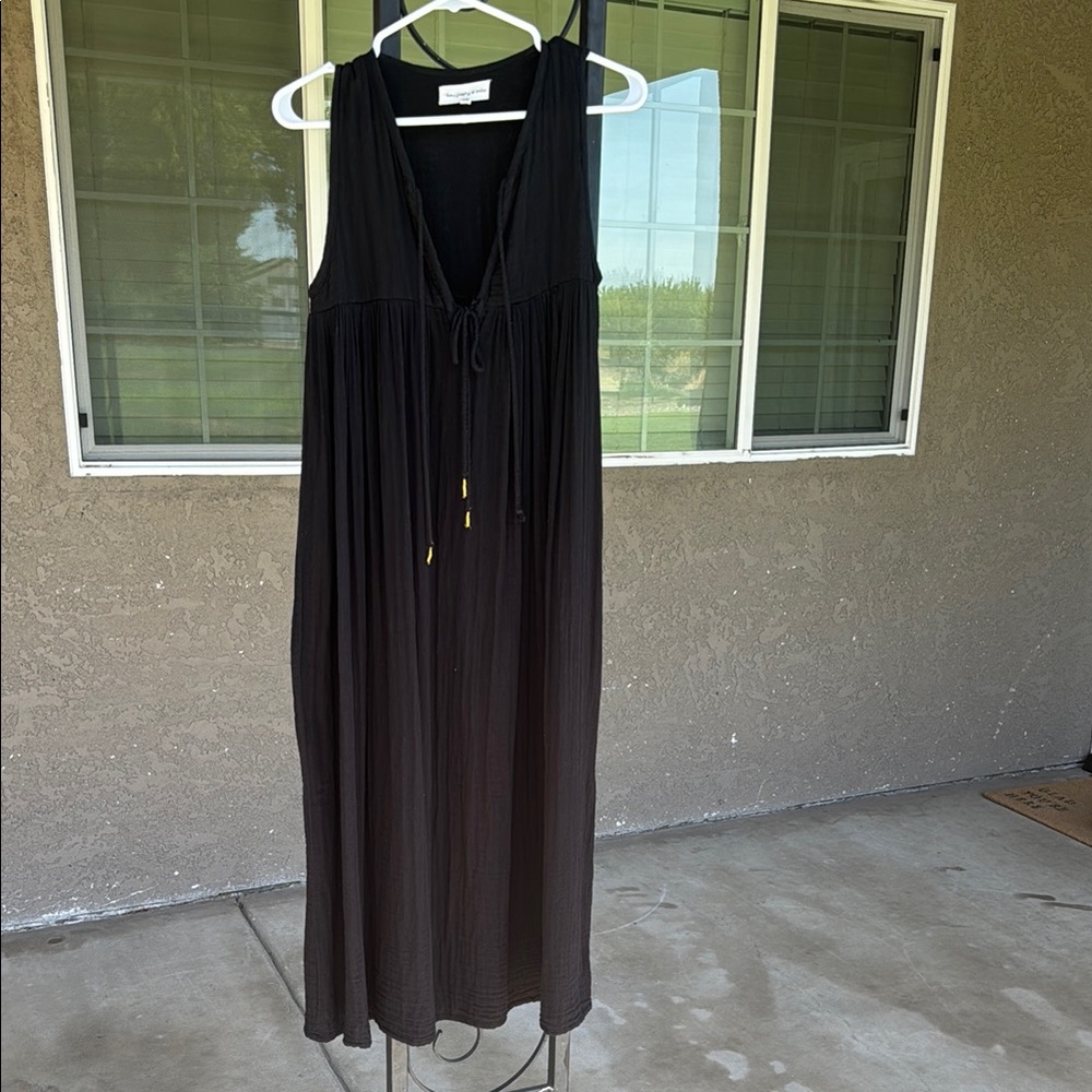 Daughters of India Aalia Dress Black Gauze size XS
